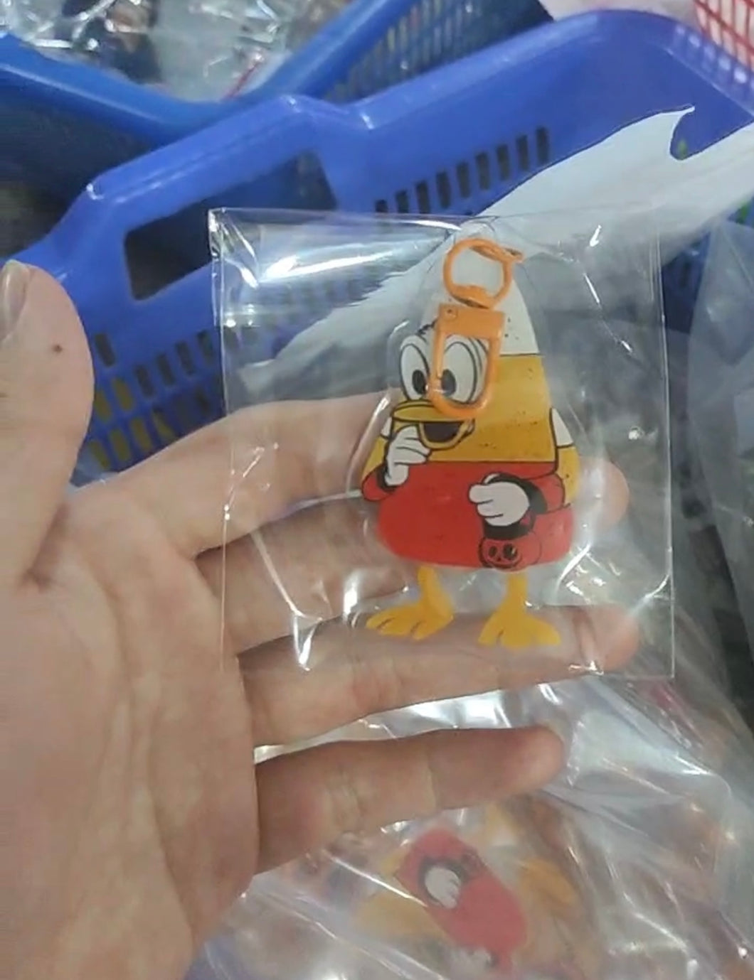 Candy corn keychain